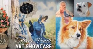 Colored pencil art show case